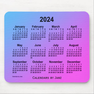 2024 Miami Grey Calendar by Janz Mouse Pad