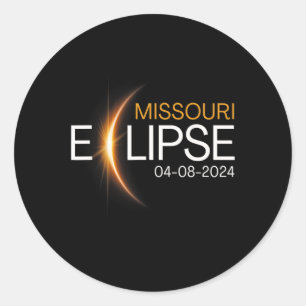 2024 Missouri Totality Eclipse Missouri Solar 2024 Classic Round Sticker