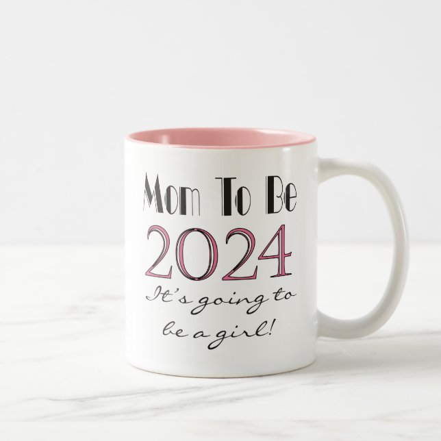 2024 Mom to Be of Girl Parents Family New Mom mug (Right)
