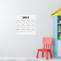 2024 Monthly Calendar | Any background 