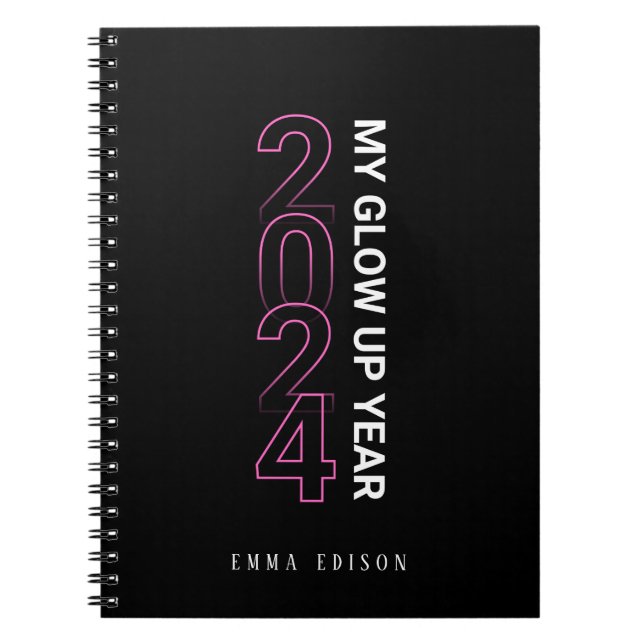 2024 My Glow Up Year Personalized Notebook (Front)