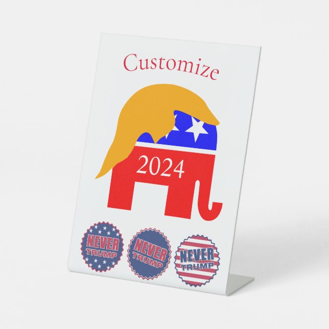 2024 Never Trump Thunder_Cove Pedestal Sign (Front)