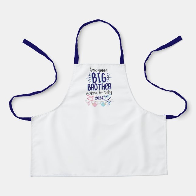 2024 New Big Brother Waiting for Baby Sibling Apron (Front)