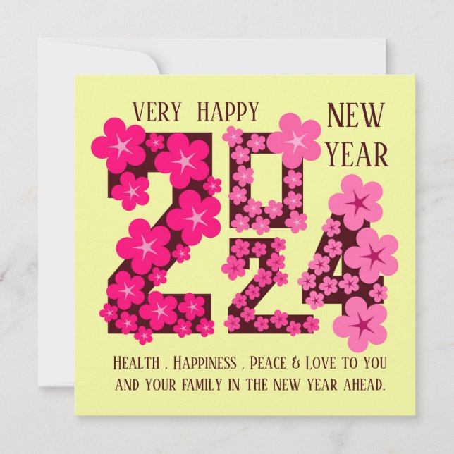 2024 NEW YEAR GREETING FOR ANYONE CARD (Front)