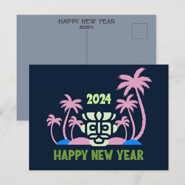 2024 NEW YEAR GREETING HOLIDAY POSTCARD (Front/Back)