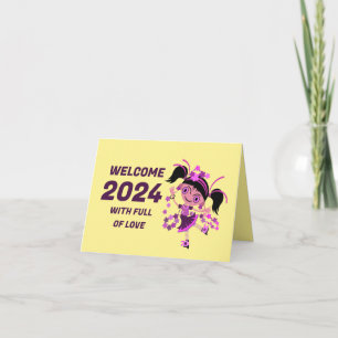 2024 NEW YEAR GREETING MOM DAD SISTER BROTHER BOSS HOLIDAY CARD