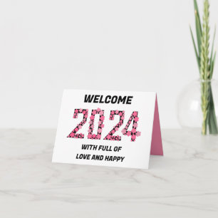 2024 NEW YEAR GREETING MOM DAD SISTER BROTHER BOSS HOLIDAY CARD