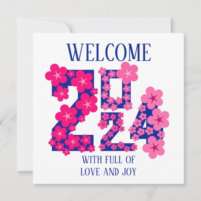 2024 NEW YEAR GREETING MOM DAD SISTER BROTHER BOSS HOLIDAY CARD (Front)