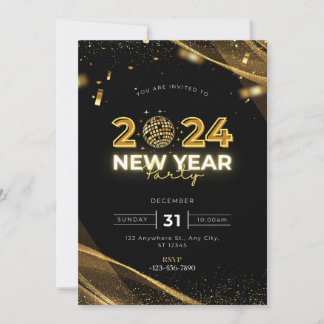 2024 New Year Party Invitation