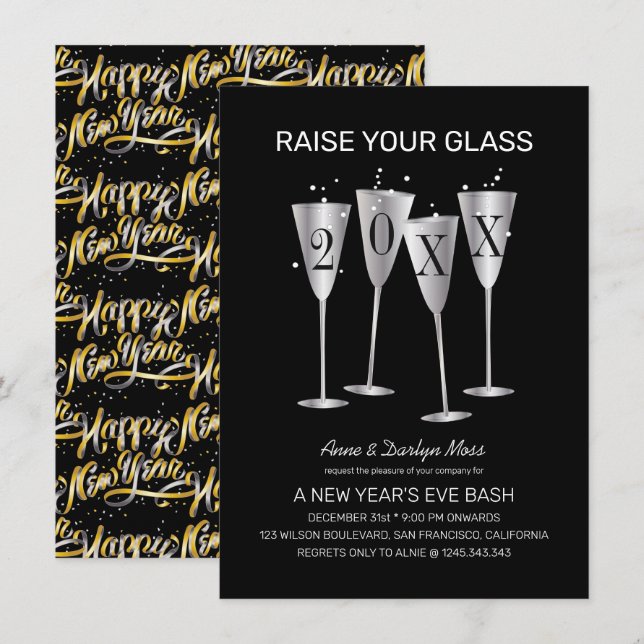 2024 New Year's Eve Countdown Party Invitation (Front/Back)