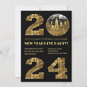 2024 New Year's Eve Party-Ball-NYC- Invitation