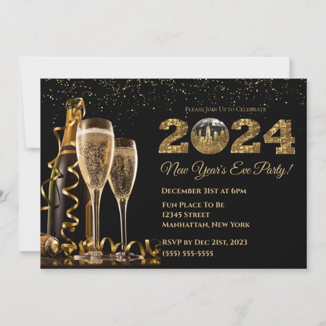 2024 New Year's Eve Party-Ball-NYC- Invitation (Front)