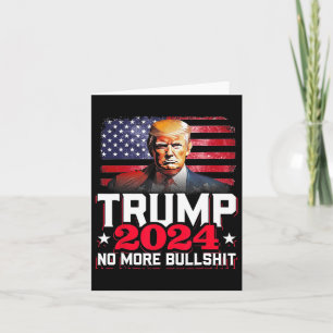 2024 No More Bull America Flag  Card