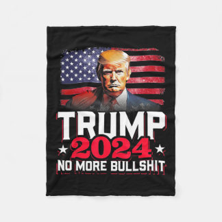 2024 No More Bull America Flag  Fleece Blanket