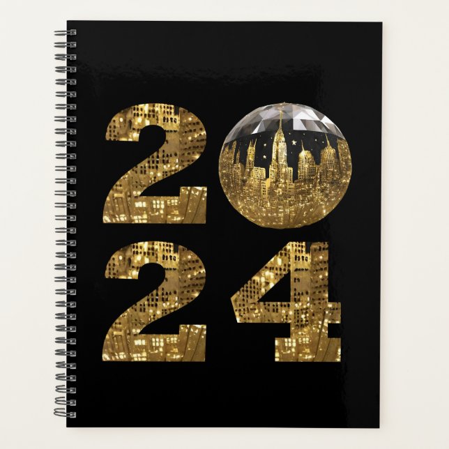 2024 Nouvel An-Gold-Ball-NYC Or- (Devant)