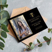 2024 Nursing school graduation gold elegant photo