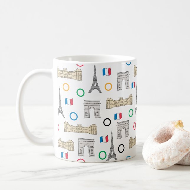 2024 Paris France Games Summer  Coffee Mug (With Donut)