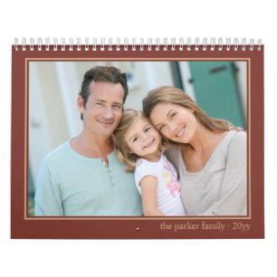 2024 Photo Calendar with Picture per Month Rust