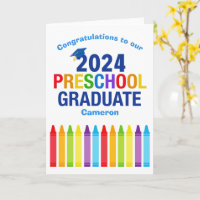 2024 Preschool Graduation Custom Cute Crayon