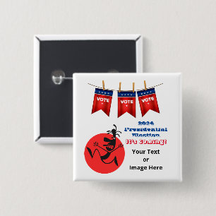 2024 Presidential Election, Running Man Edition 2 Inch Square Button