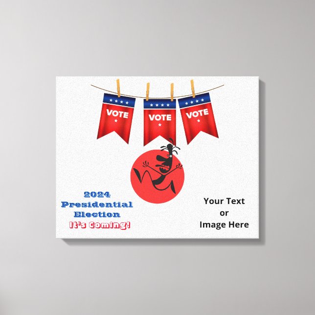 2024 Presidential Election, Running Man Edition Canvas Print (Front)