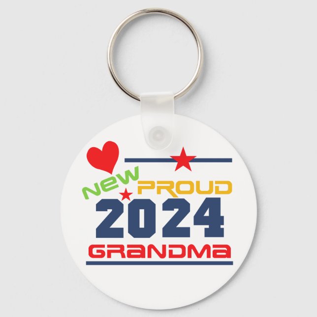 2024 Proud New Grandma Keychain (Front)