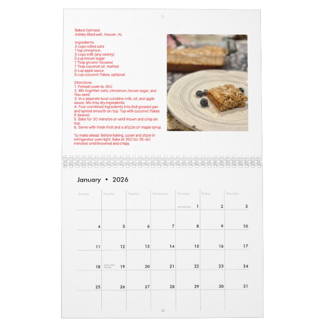2024 Recipe Calendar (Jan 2026)