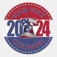 2024 Red and Blue Your Vote Counts Liberty Bell