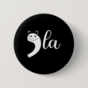 2024 Retro Cat Comma La Kamala Harris For Presiden 2 Inch Round Button