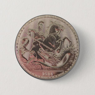 2024 Saint George Slaying the Dragon Coin 2 Inch Round Button