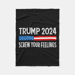 2024 - Screw Your Feelings - Vintage Style - Fleece Blanket