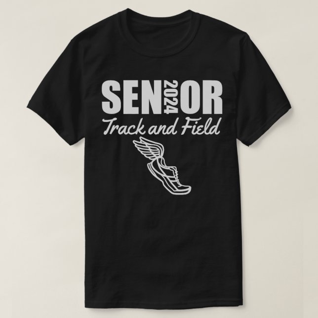 2024 Senior Track and Field Class of 2024 Run Jump T-Shirt (Design Front)