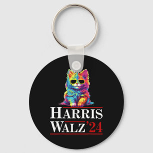 2024 Shirt Kamalaharris Timwaltz 2024 Cat Lgbt Keychain