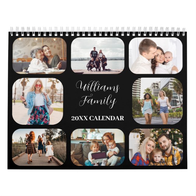2024 Simple Modern Custom 21 Photos Family Calendar (Cover)