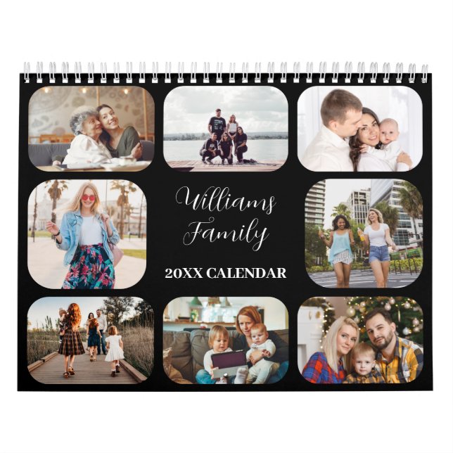 2024 Simple Modern Custom 21 Photos Family Calendar (Cover)