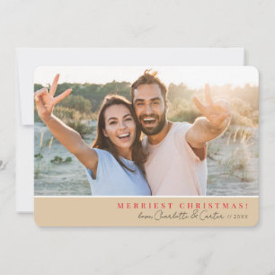 2024 SIMPLE PHOTO merry christmas calligraphy Holiday Card