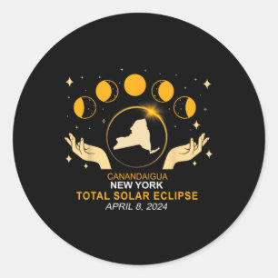 2024 Solar Eclipse 2024 040824 Eclipse Classic Round Sticker