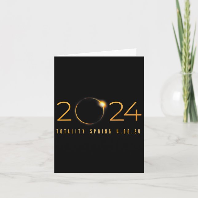 2024 Solar Eclipse American Totality Spring 4.08.2 Card (Front)