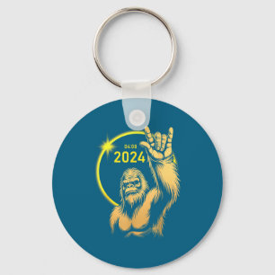 2024 Solar Eclipse Bigfoot Rock April Total Solar  Keychain