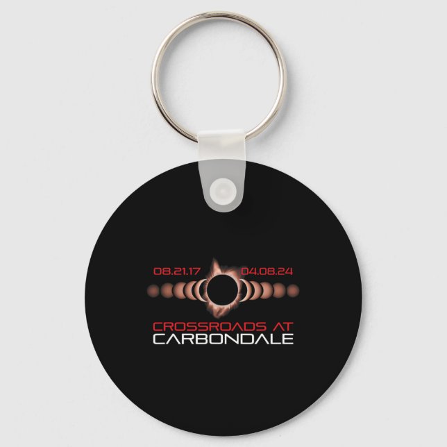 2024 Solar Eclipse Carbondale Illinois  Keychain (Front)