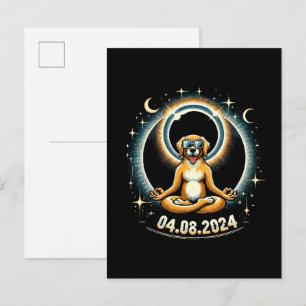 2024 Solar Eclipse Dog Invitation Postcard