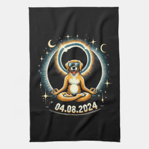 2024 Solar Eclipse Dog Kitchen Towel
