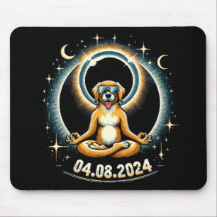 2024 Solar Eclipse Dog Mouse Pad