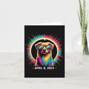 2024 Solar Eclipse Dog Wearing Solar Eclipse Glass Card