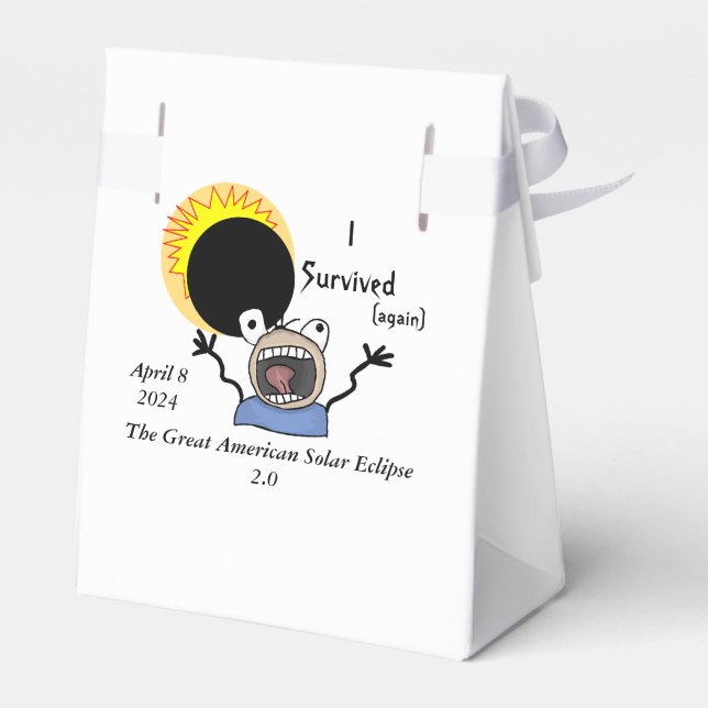 2024 Solar Eclipse Survival Edition Favor Box (Back Side)