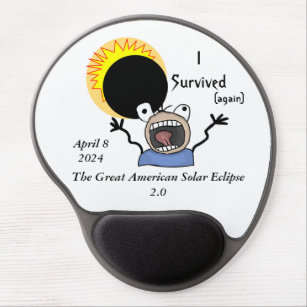 2024 Solar Eclipse Survival Edition Gel Mouse Pad