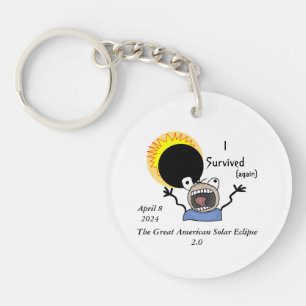 2024 Solar Eclipse Survival Edition Keychain