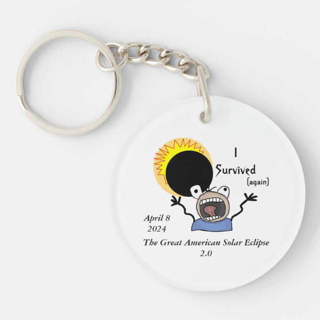 2024 Solar Eclipse Survival Edition Keychain (Front)