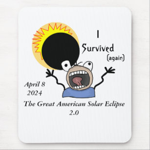 2024 Solar Eclipse Survival Edition Mouse Pad