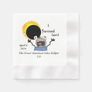 2024 Solar Eclipse Survival Edition Napkin